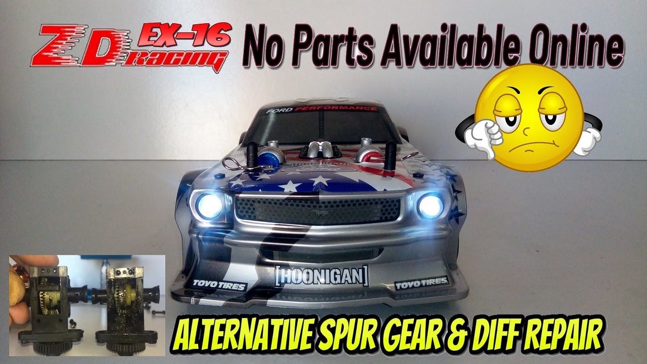 Can't Find Parts for the ZD RACING EX16 Online Yet? Stripped Spur Gear & Diff Replacement
