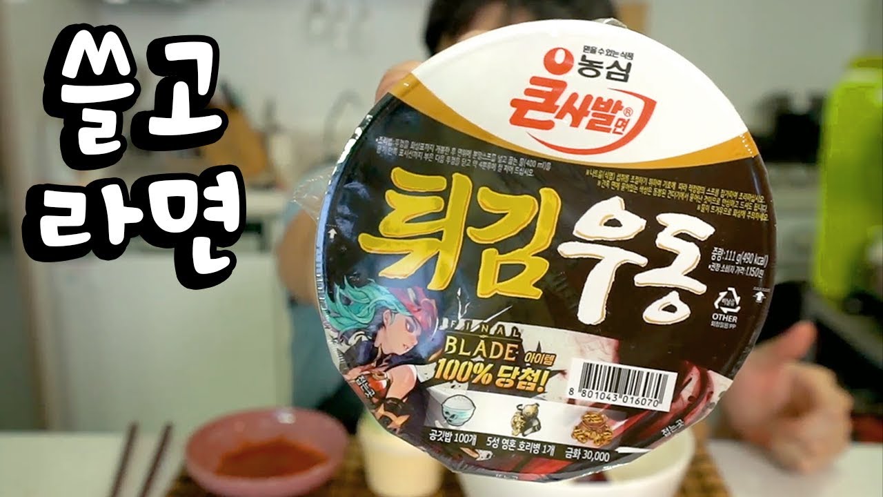 '쓸'데 없이 '고'퀄리티 '라면' [튀김우동]