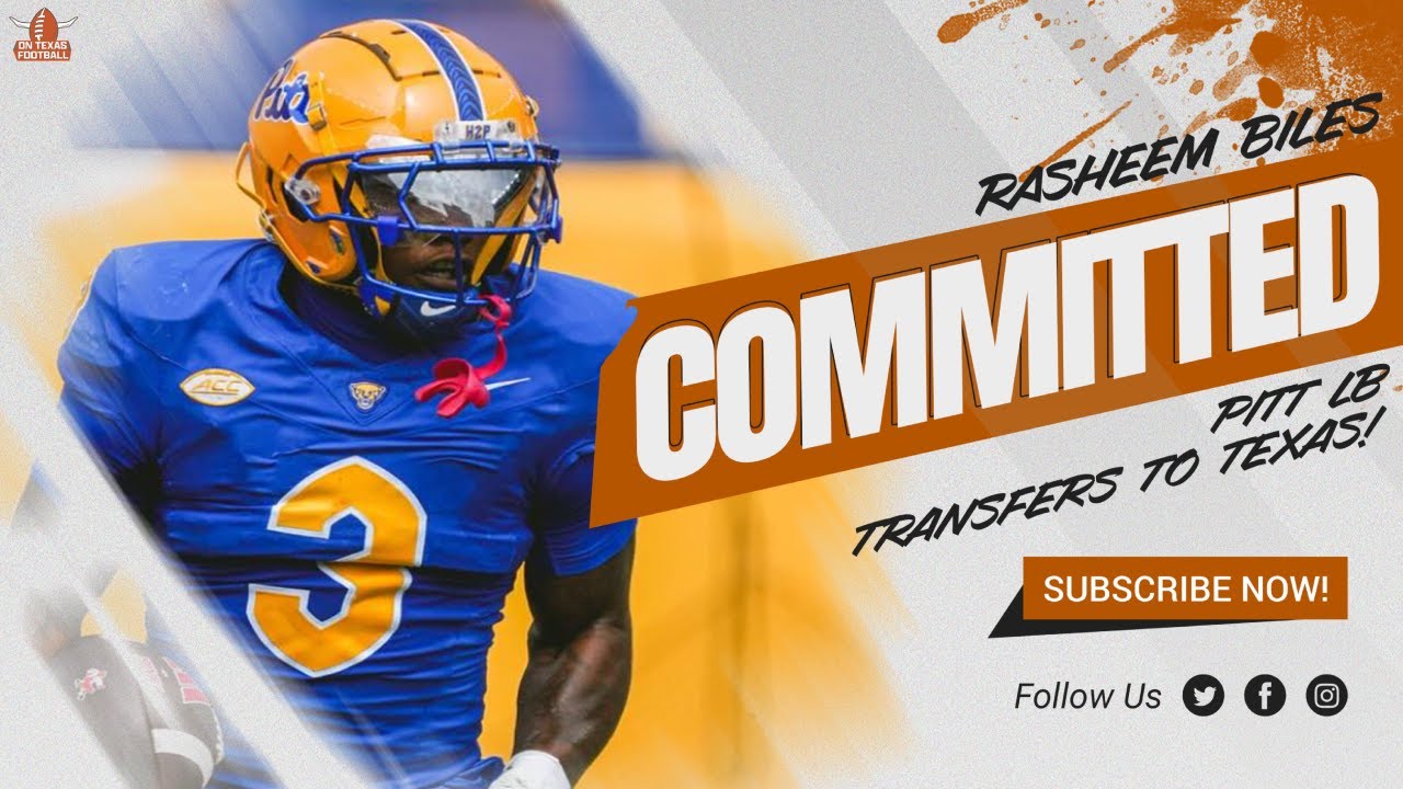 Rasheem Biles COMMITTED to Texas | Pitt LB | Transfer Portal | Arch Manning | Football