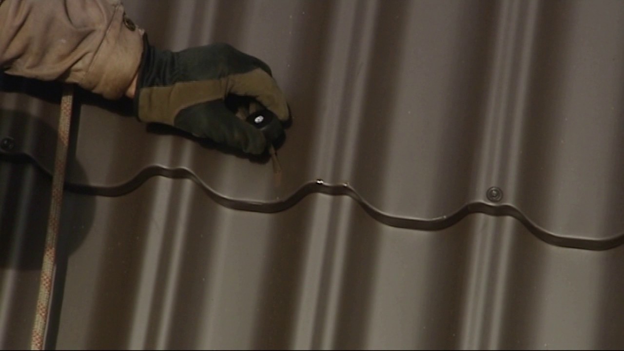 Ruukki stogo dengimas. 7 dalis - Įbrėžimų uždažymas