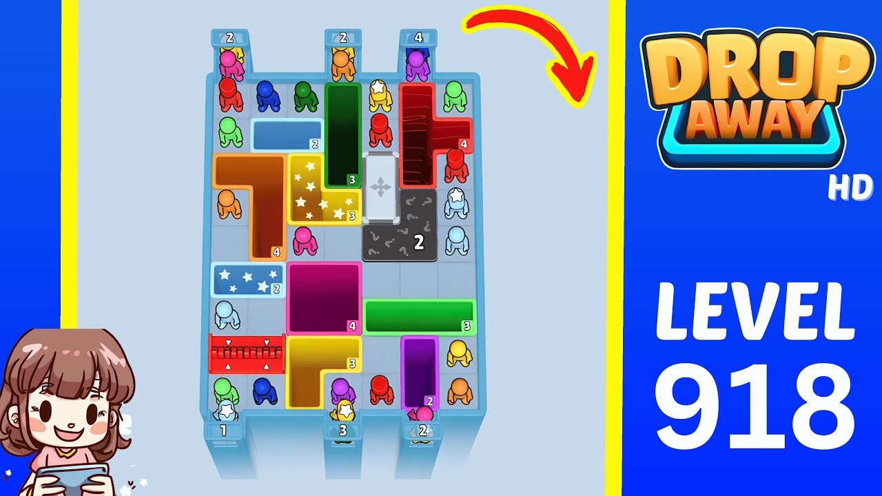 Drop Away Level 918 Solution Walkthrough