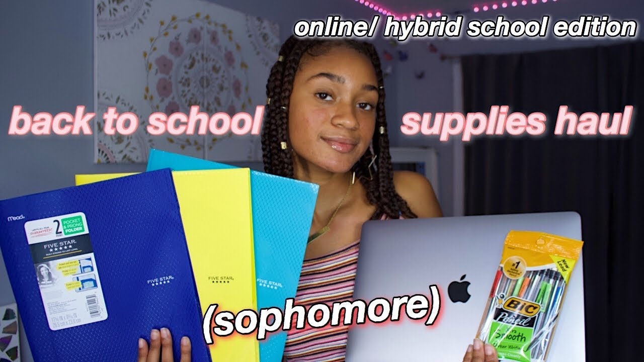 back to school supplies haul 2020! *sophomore year* online/hybrid school!