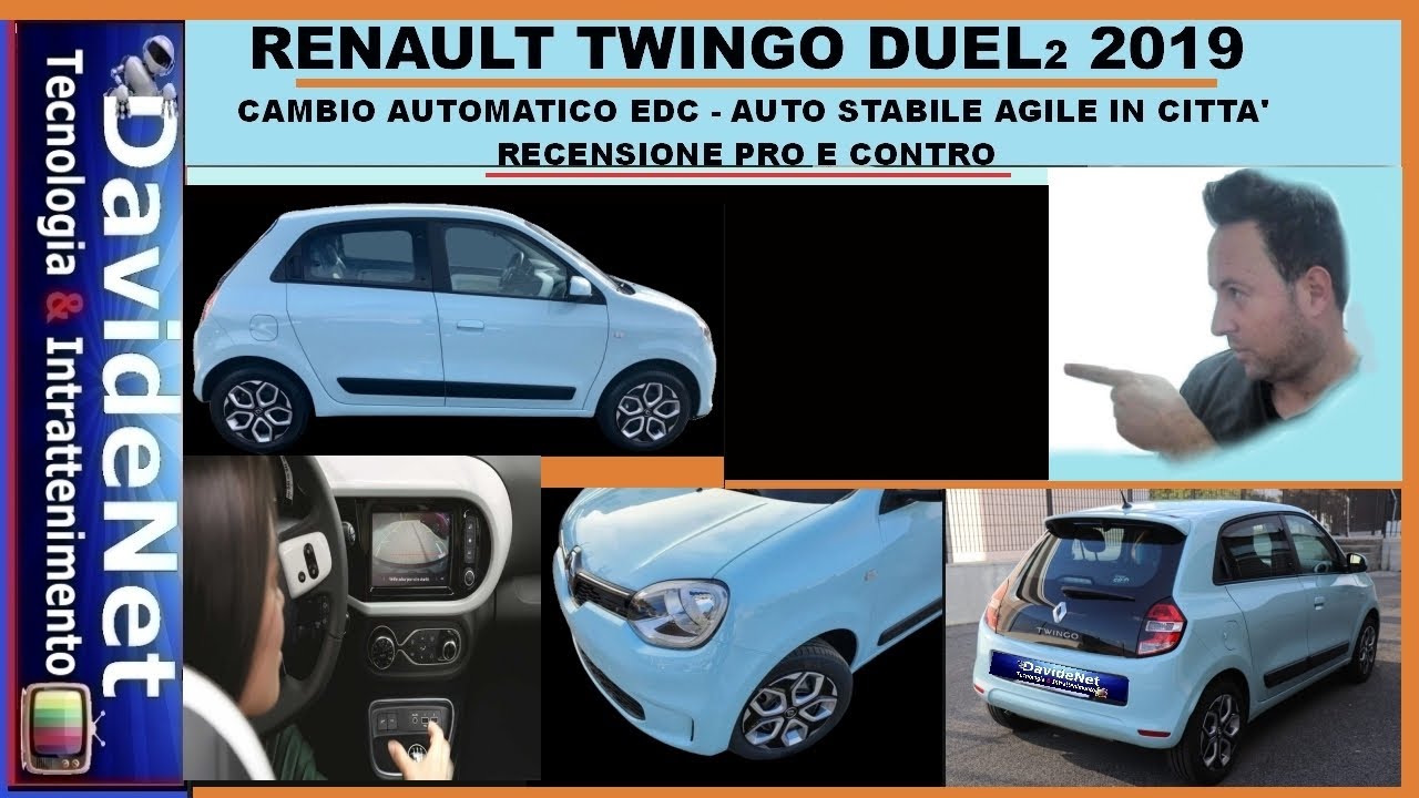 Nuova RENAULT TWINGO DUE2 EDC 2019  recensione [ITA] #davidenet #renault #twingo