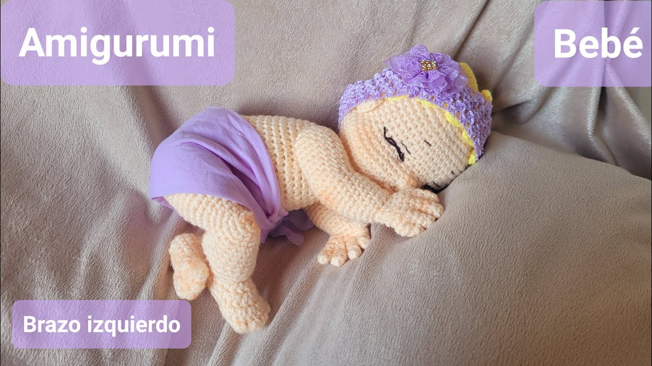 Amiguirumi de bebé Byul fácil: Brazo izquierdo (2/8)