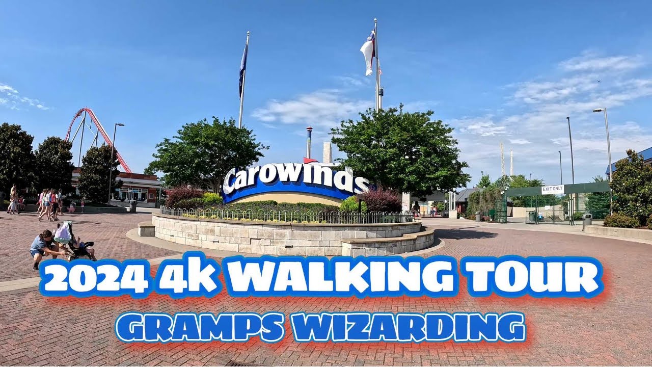 Carowinds 4k Walking Tour 2024