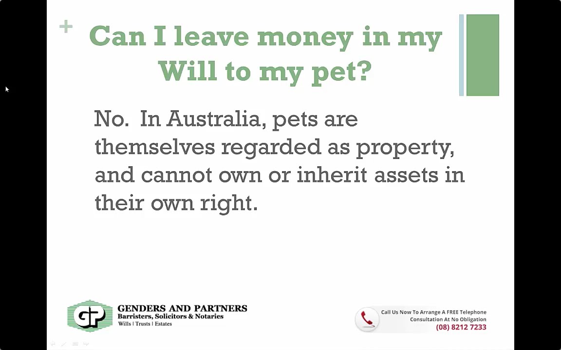 Can I Leave Money in my Will to my Pet