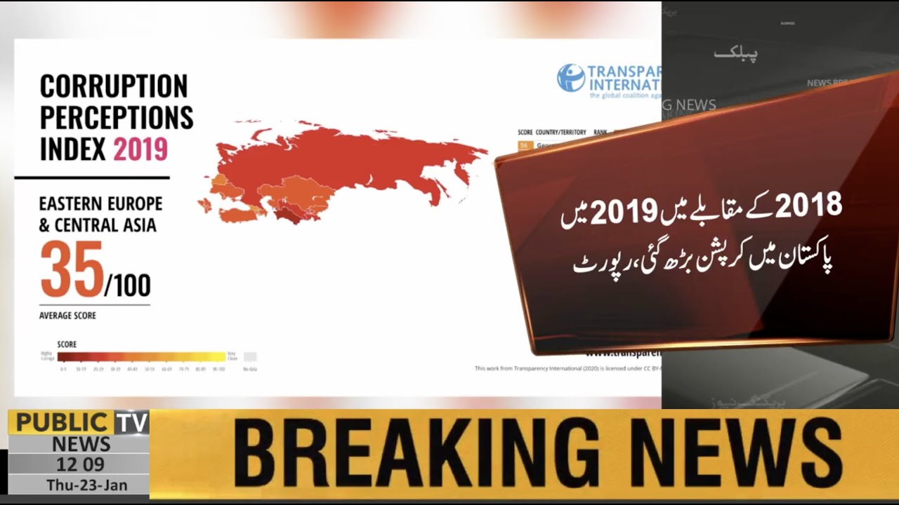 Corruption on the rise | Transparency International Corruption Perception Index 2019
