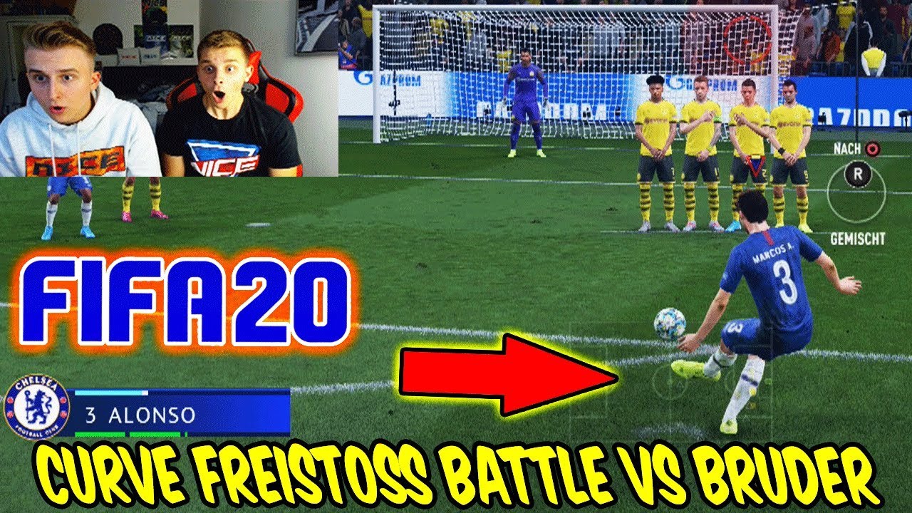 FIFA 20: DEMO Gameplay! Heftige TORE von kleinem BRUDER in CURVE Freitstoß Battle! - Ultimate Team