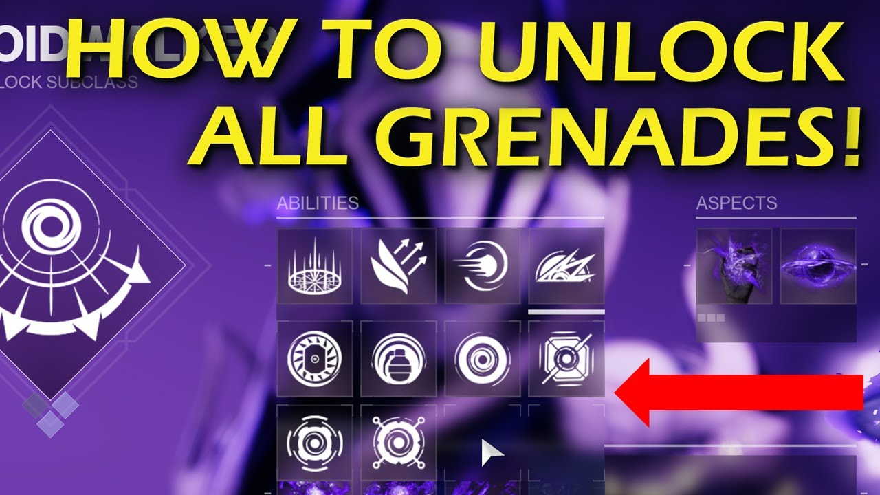 How To UNLOCK ALL GRENADES For VOID 3.0 Subclasses! [Destiny 2 Witch Queen]