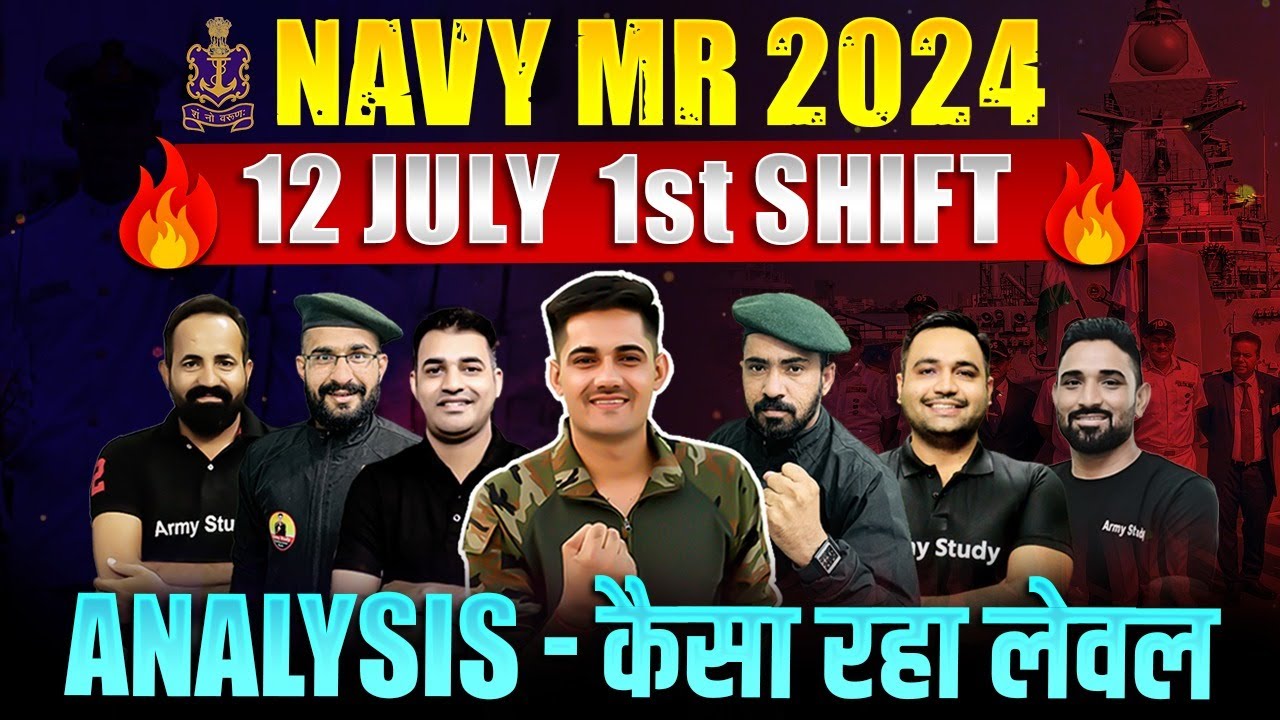 Indian Navy MR Exam Analysis 2024 | Indian Navy Original Paper 2024 | Navy MR First Shift Solutions