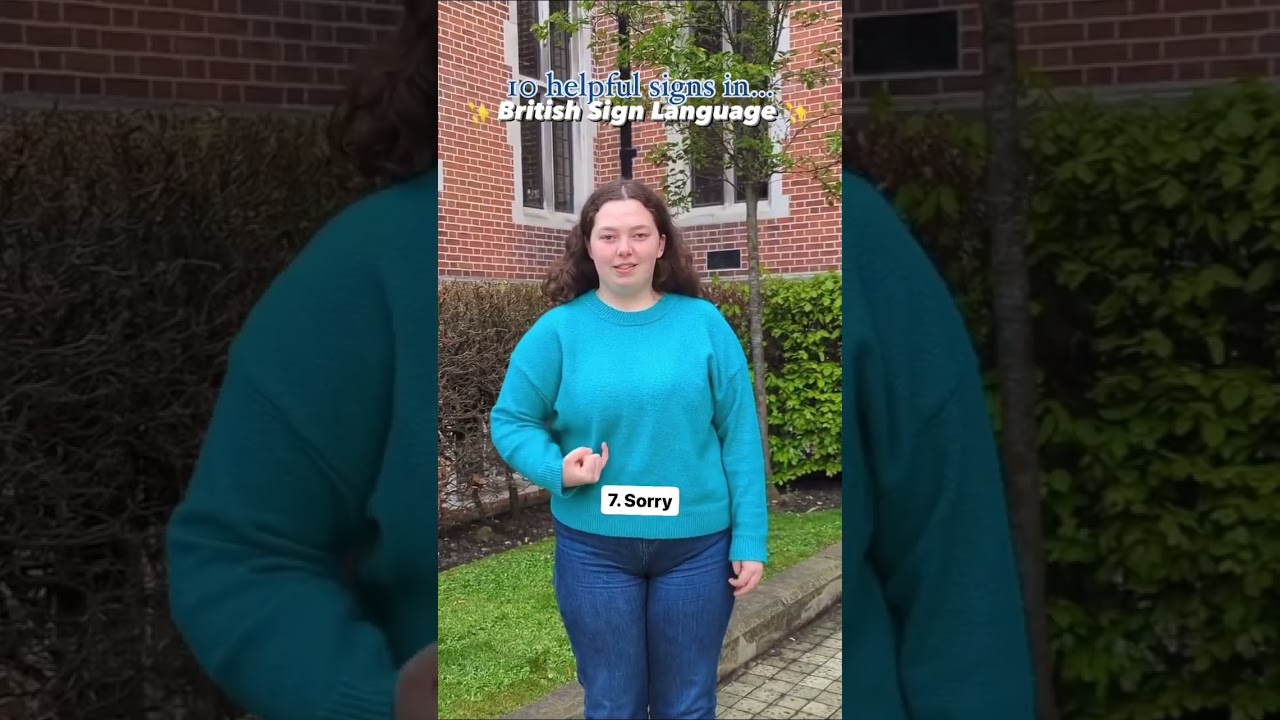 10 Helpful Signs In British Sign Language #britishsignlanguage #deafawareness #newcastleuni