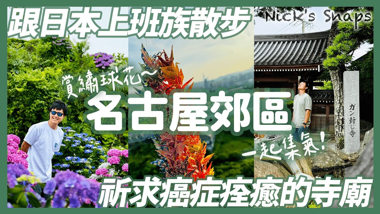 一起幫我集氣💪日本專門封印癌症的寺廟 摺紙鶴保佑痊癒！日本上班族的週末時光 六月來賞繡球花 竹島 無量寺 三根山 愛知縣蒲郡西尾散步吃美食｜名古屋郊區｜日常