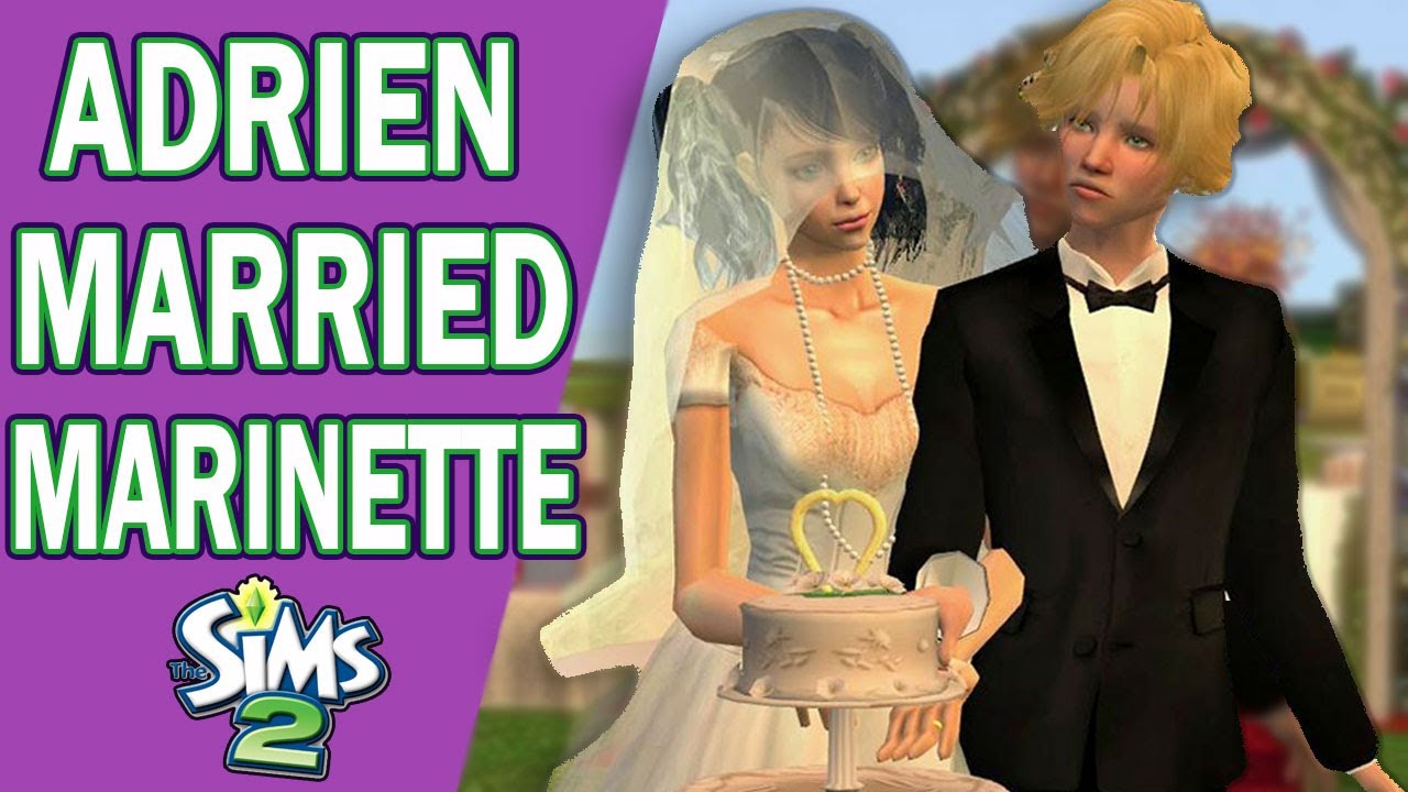 СВАДЬБА МАРИНЕТТ И АДРИЕНА👰🤵🏼SIMS 2🐞Чудесные истории о божьей коровке