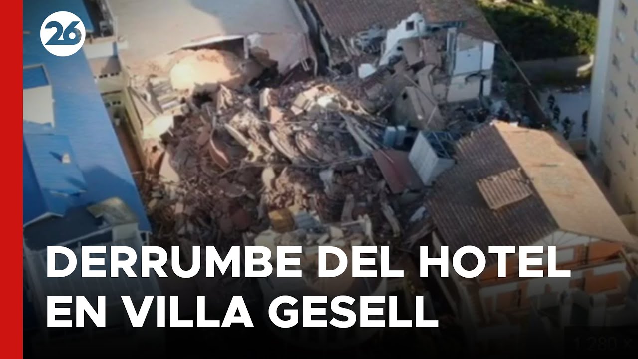 Se derrumbó un hotel en Villa Gesell: murió un hombre de 89 años y hay personas atrapadas