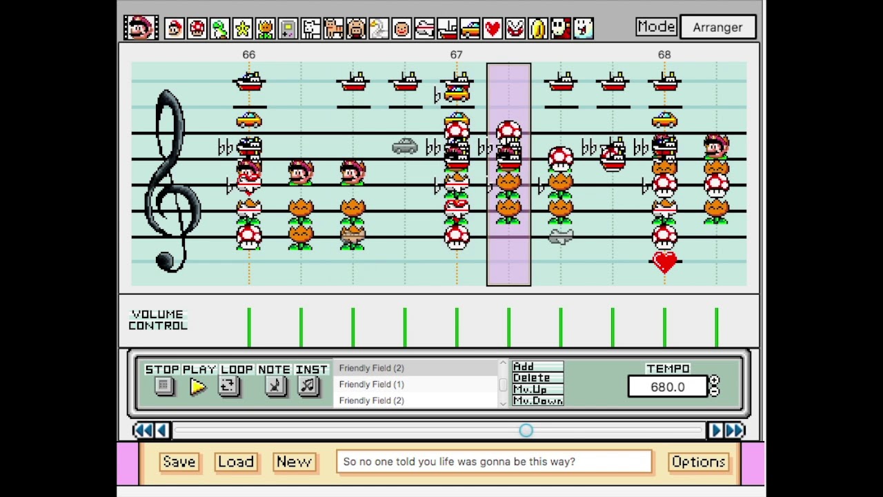 Mario Paint | Friendly Field - Kirby Star Allies
