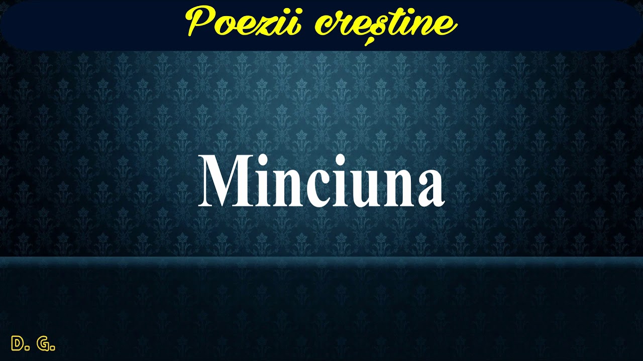 Minciuna - Poezii creştine