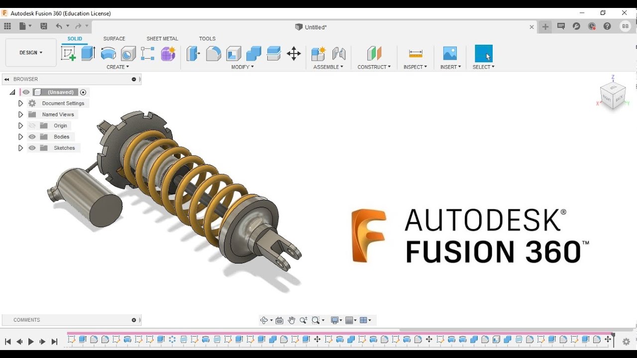 Mono Suspension in Autodesk Fusion 360
