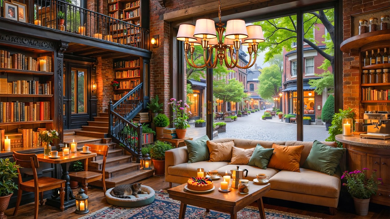 Elegant Library Jazz Ambience For A Quiet, Beautiful Morning ☕&ndash; Calm Jazz Tunes to Attract Good Luck