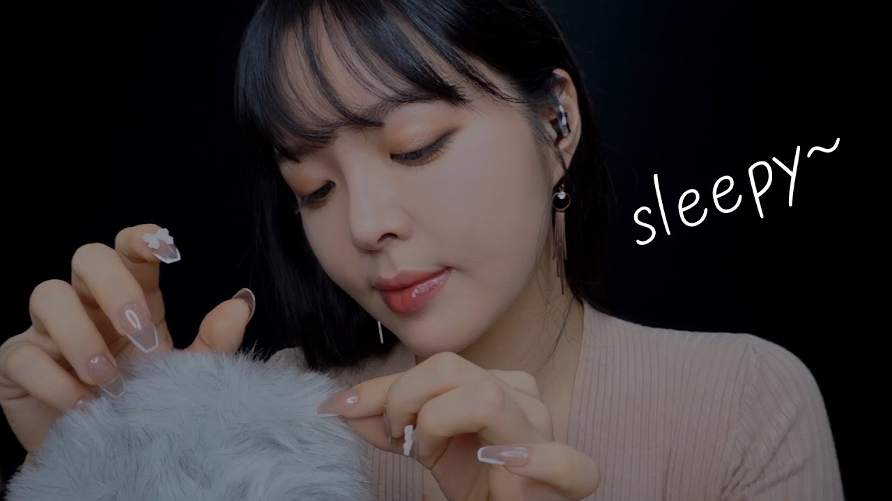 ASMR Массаж кожи головы, пушистый микрофон, звуки рта