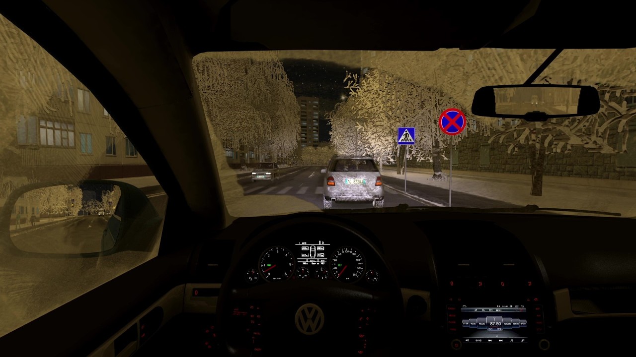 Volkswagen Touareg R50 2008 - Night Drive - Winter - City Car Driving