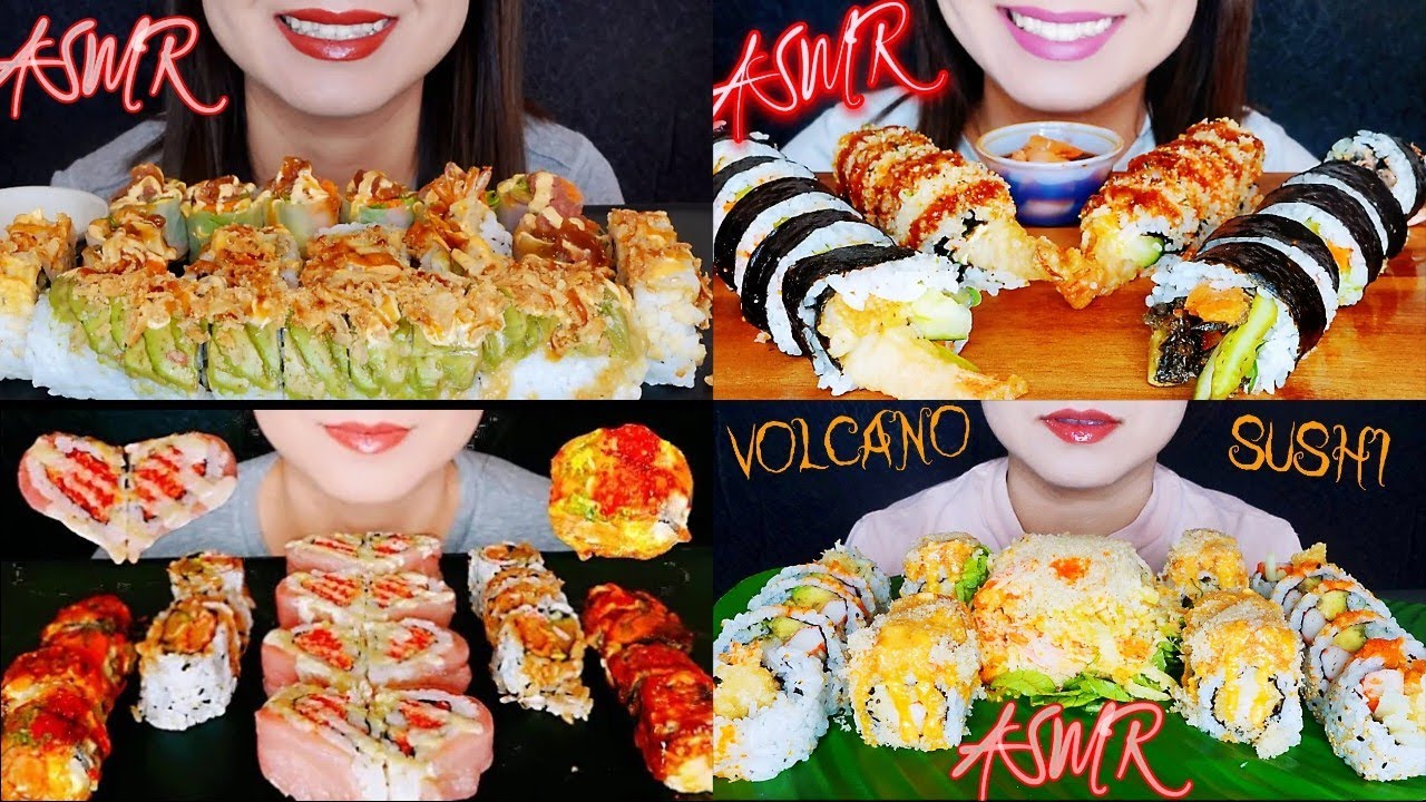 30 MINS OF ASMR EATING SUSHI SPECIAL EDITION | D-LICIOUS ASMR