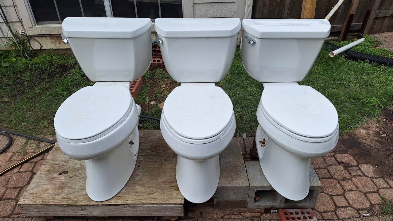 Three 2014 Kohler Highline Class Five Toilets