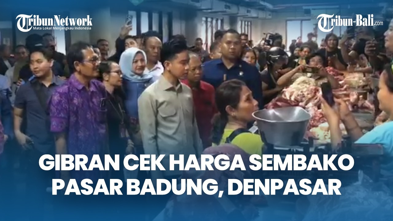 Gibran Rakabuming Raka Tinjau Harga Sembako di Pasar Badung, Pedagang Antusias