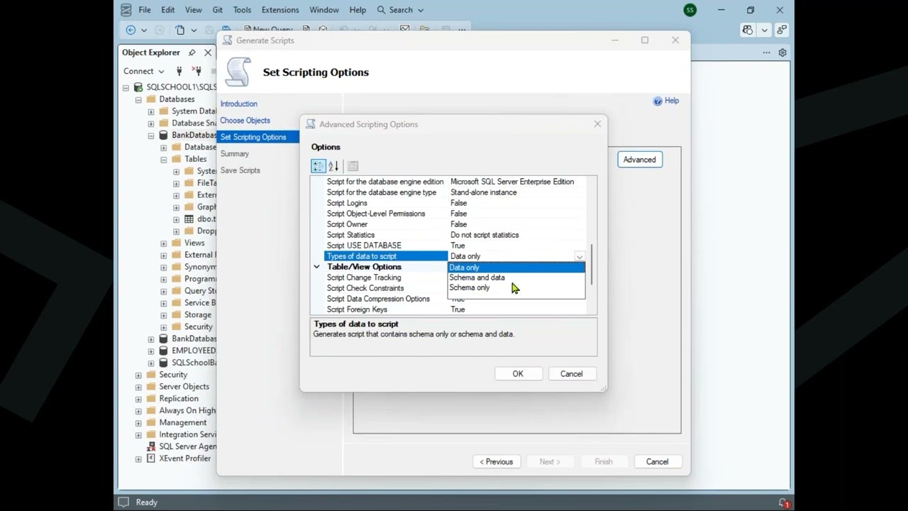 How to perform backup of a table ?