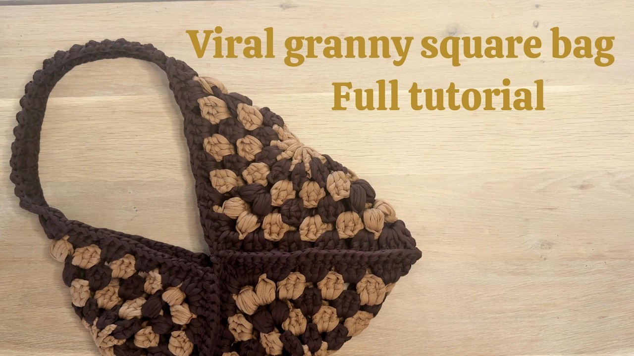 Modèle complet du sac granny square viral