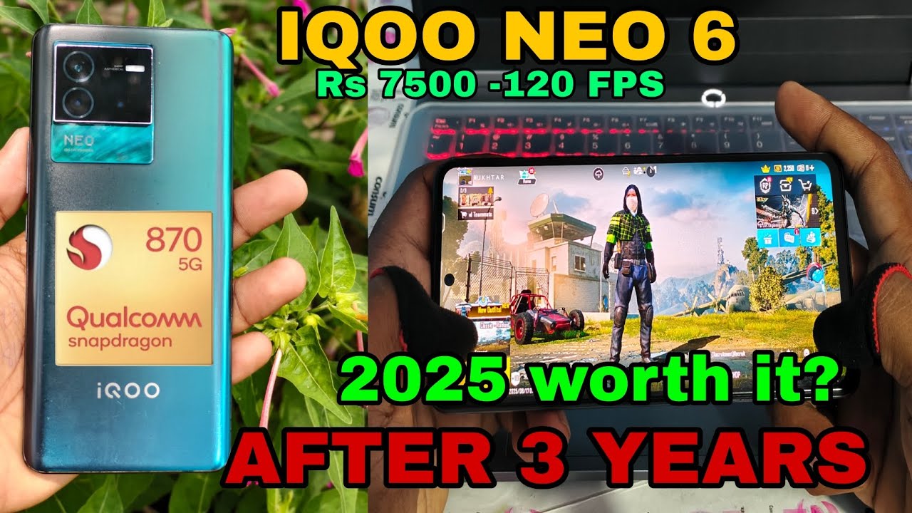 IQOO NEO 6 IN 2025 WORTH IT? 3 YEARS OLD PHONE 120 FPS? PUBG 3.9  HANDCAME GAMEPLAY!
