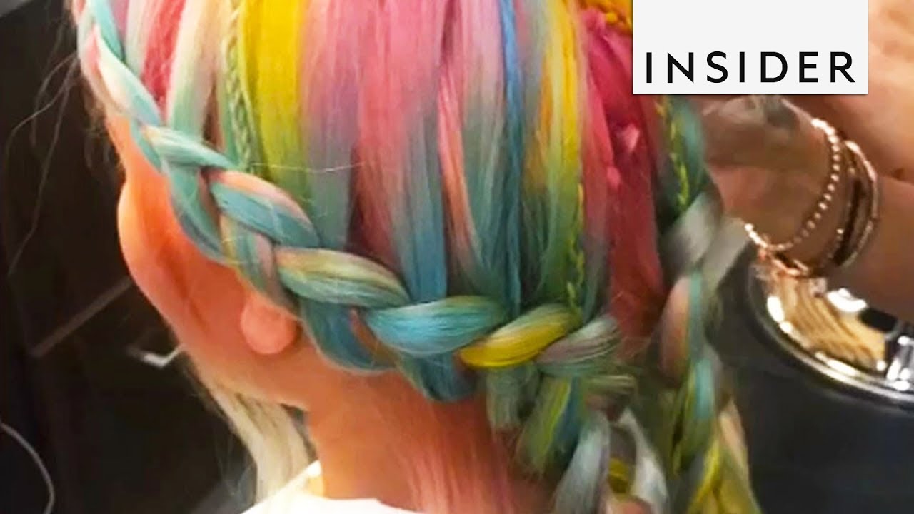 How A Hairstylist Creates Rainbow Braids