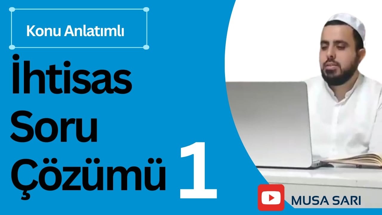 DİNİ YÜKSEK İHTİSAS 2025 SARF VE NAHV KONU ANLATIMLI SORU ÇÖZÜMÜ