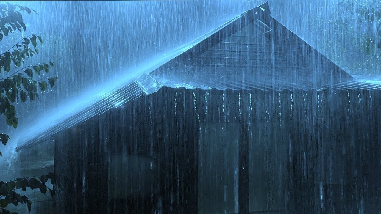 You Will Fall Sleep Instantly with Heavy Rain & Powerful Thunder at a Farmhouse's Tin Roof 🌧️