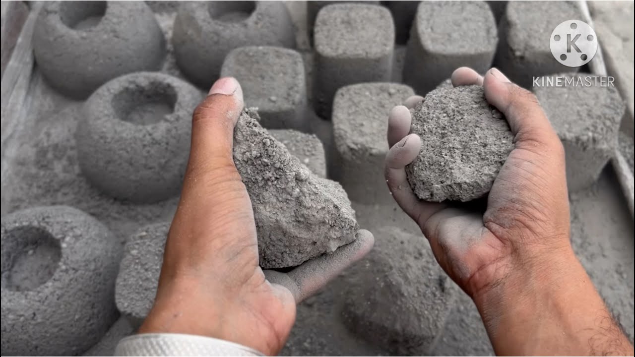 ASMR|| gritty soft sand cement dry water crumble #satisfying