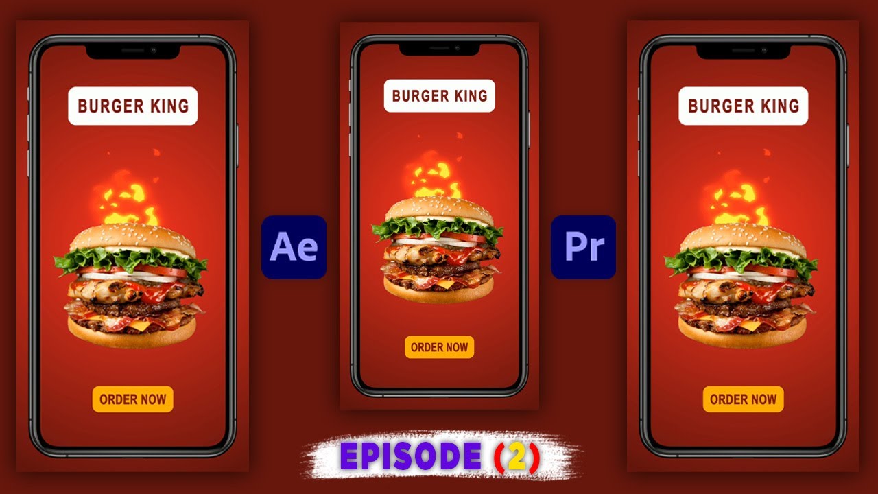 Motion Graphic Burger Promo | After Effect Food Promo | Motion Graphic Advertisement | Episode 2