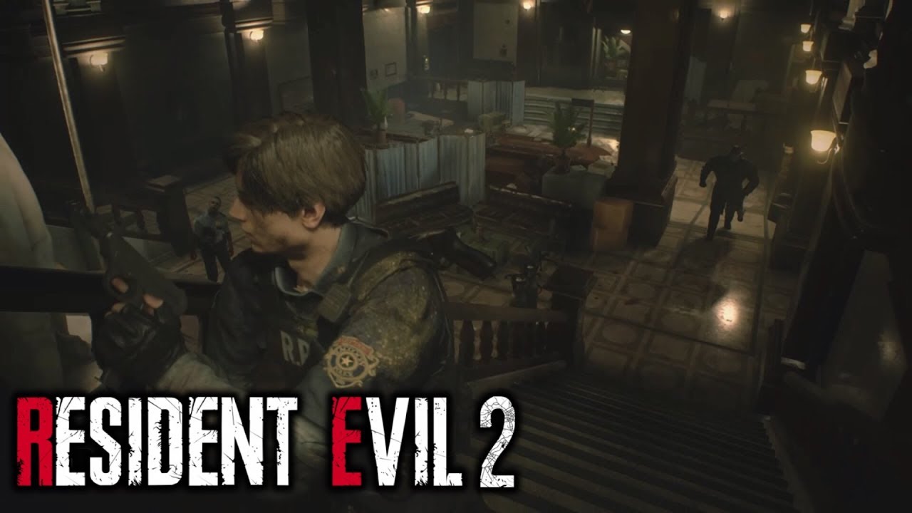 RESIDENT EVIL 2 - Trying to Escape Tyrant (mr.X) on Hardcore