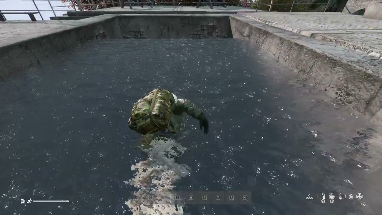 #DayZ Bugman returns to custom base for a swim #gamer