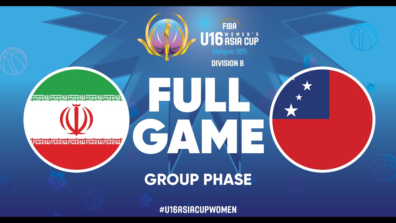 Group Phase | Iran v Samoa | Full Basketball Game | FIBA U16 Women's Asia Cup 2025 - Division B