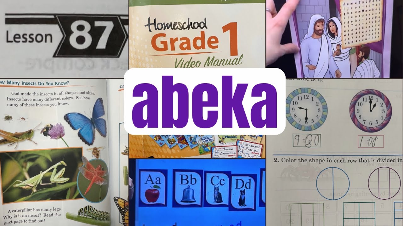 Abeka Christian  Academy 1sr Grade Lesson 87 Homeschool with me 