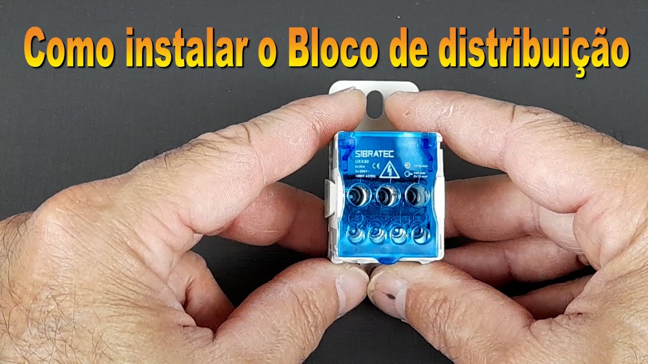 Como instalar o Bloco de distribuição