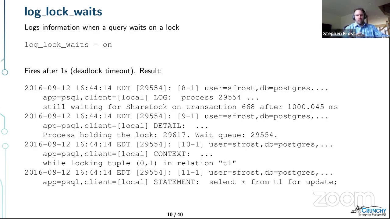 Find your slow queries, and fix them! - Stephen Frost: PGCon 2020