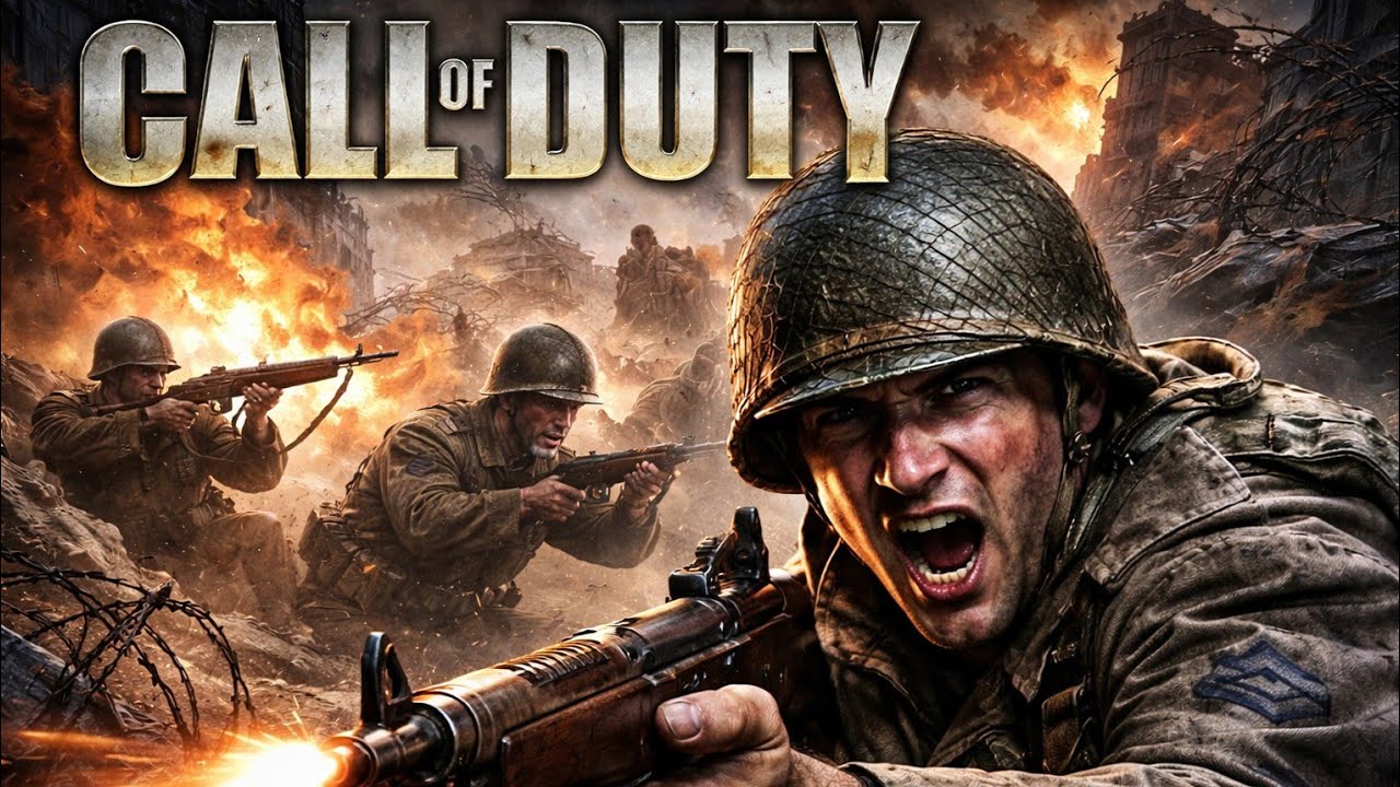Jugando el primer Call of Duty