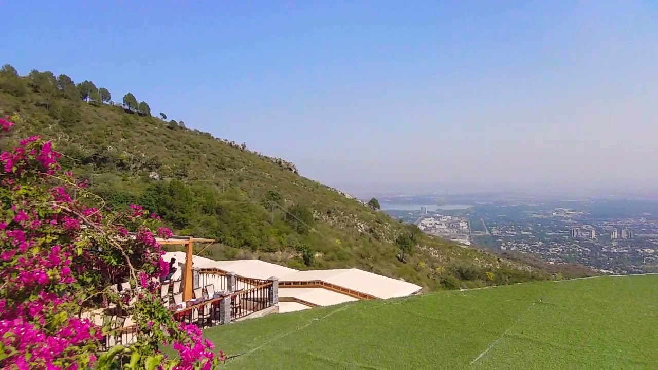 View of islamabad from Monal restaurant at Margalla hill