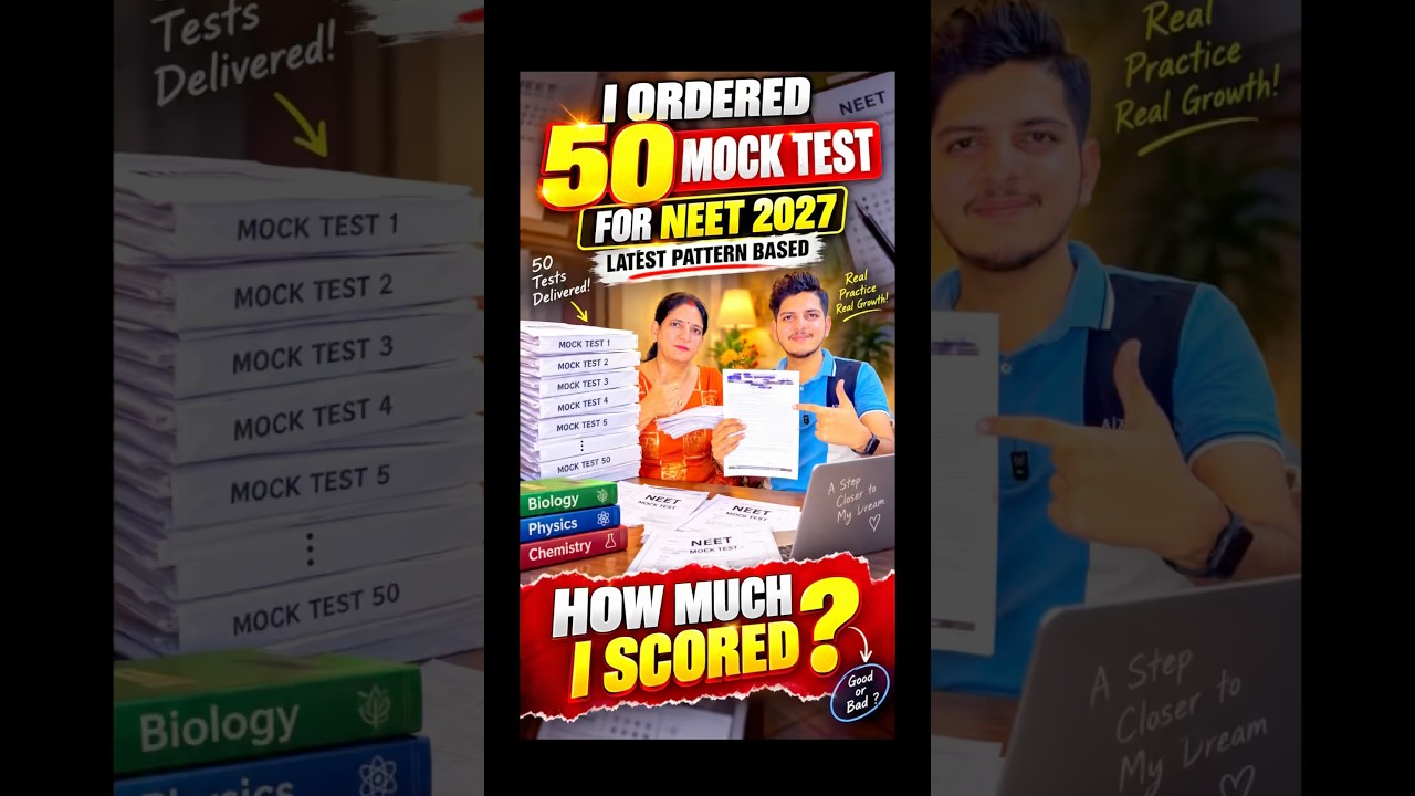 ✅I Ordered New Pattern Mock Tests | Neet 2027 Aspirant #neet #neet2027 #mocktest #shorts #trending