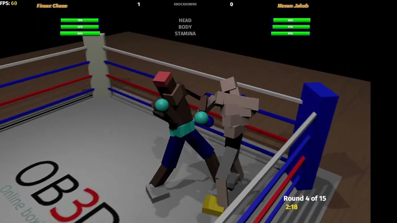 AI VS AI demo, notable changes: it can punch and  move, and much better combinations and footwork.