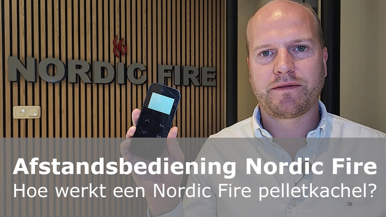 Hoe werkt de afstandsbediening van een Nordic Fire pelletkachel?