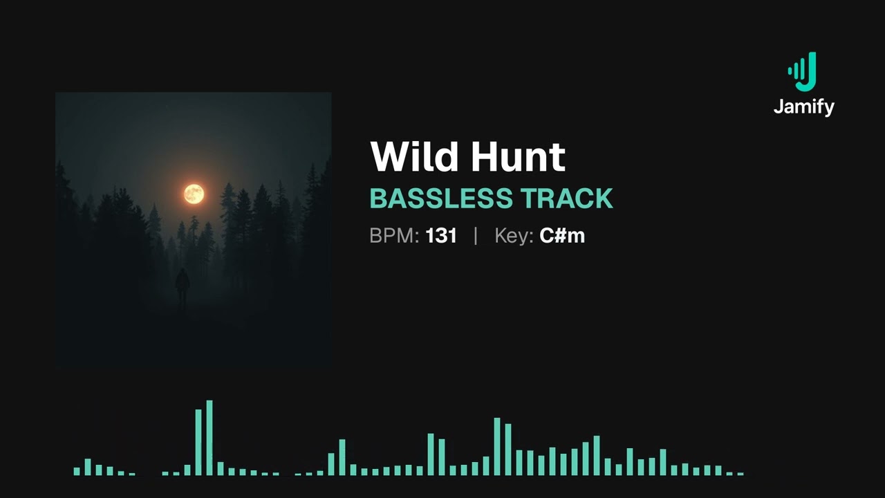 Wild Hunt - Heavy Grunge Rock Bassless Track in C#m