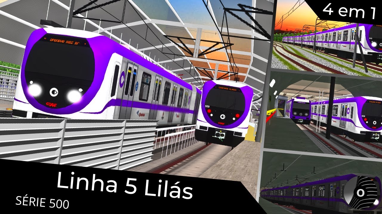 OpenBVE - LINHA 5 LILÁS com o TUE SÉRIE 500 da VIAMOBILIDADE! Capão Redondo X Chácara Klabin