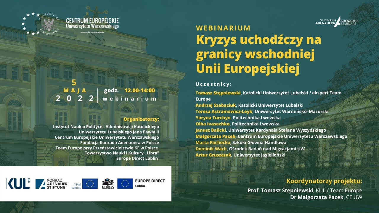 Kryzys uchodźczy na granicy wschodniej Unii Europejskiej  - Webinarium