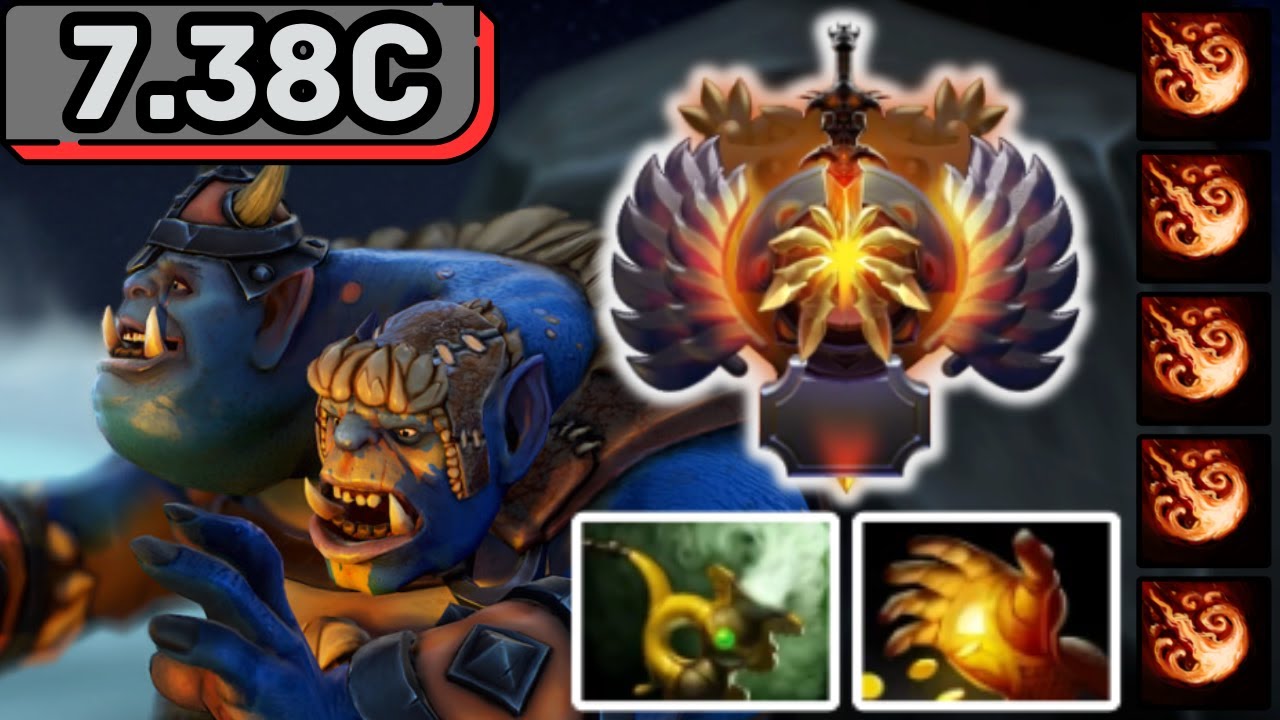 IMMORTAL OGRE MAGI Hard Support Gameplay Patch 7.38c - Dota 2 Support